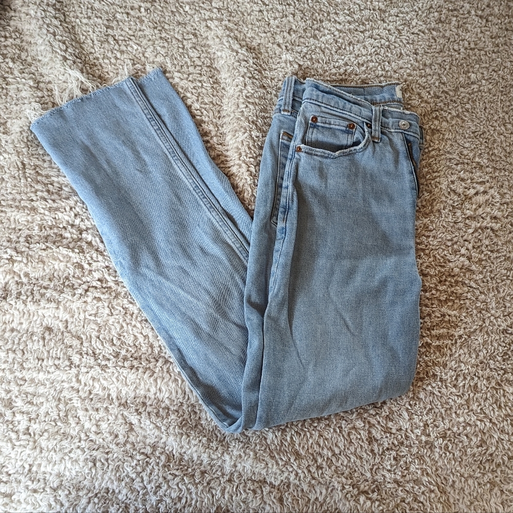 Abercrombie Crossover Waist Straight Jeans